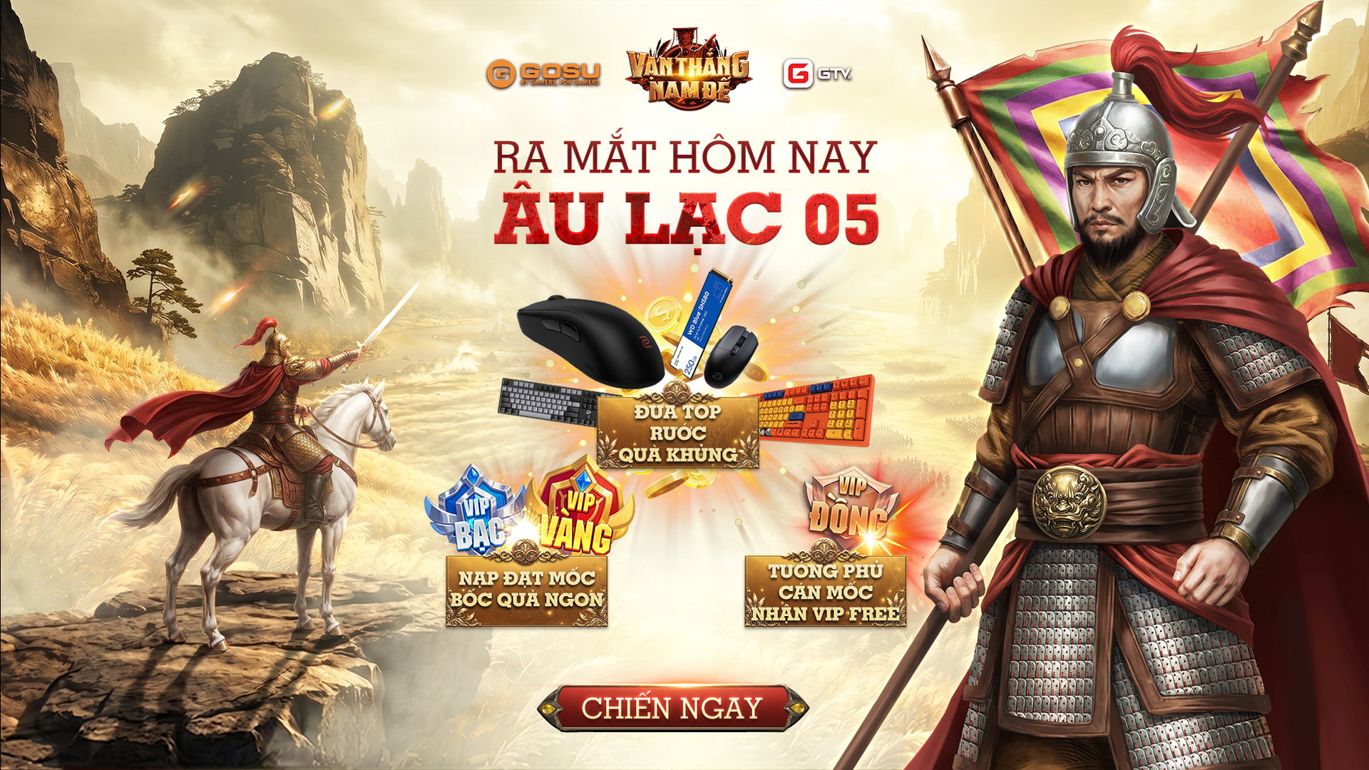 Vạn Thắng Nam Đế khai mở máy chủ Âu Lạc 05 - Chuỗi sự kiện độc quyền lên đến 10 triệu đồng chỉ có tại GPlay