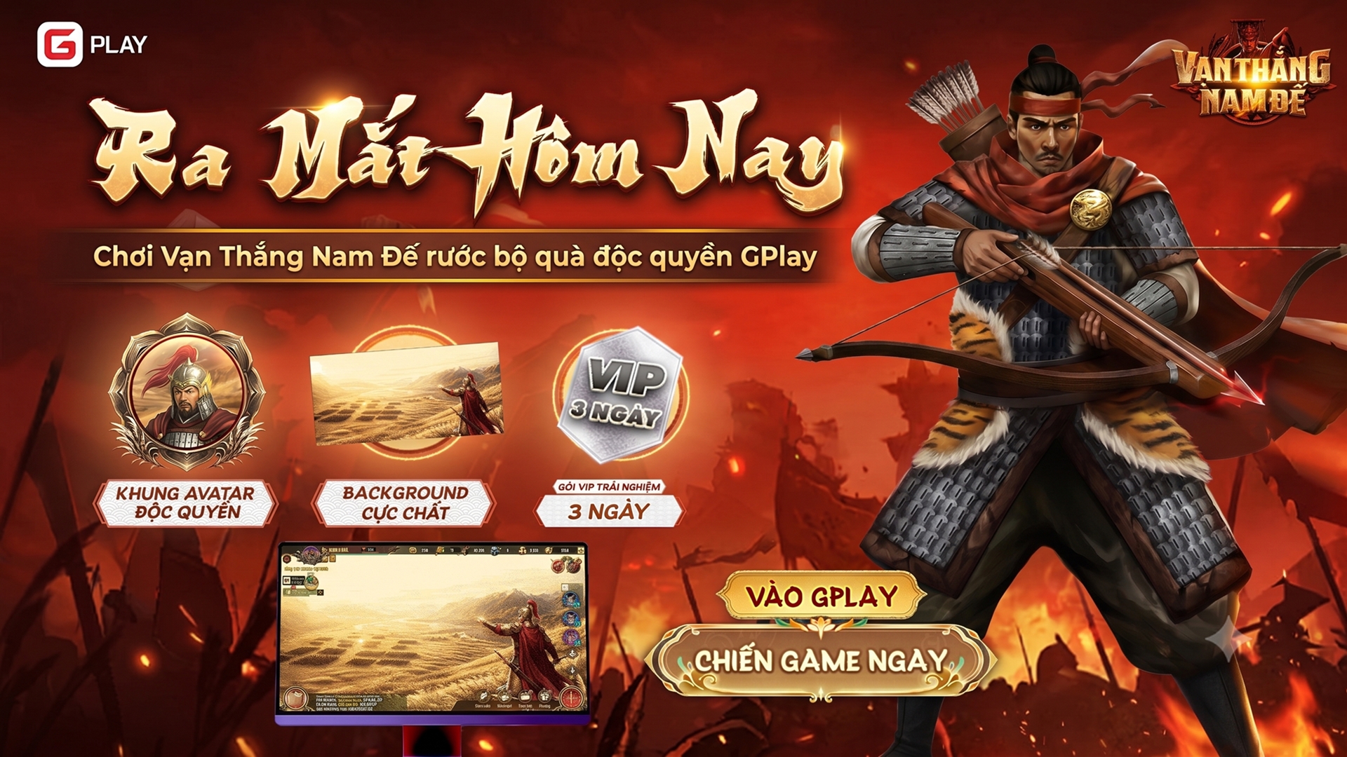 Chơi Vạn Thắng Nam Đế trên GPlay - Nhận ngay bộ quà tặng sự kiện độc quyền