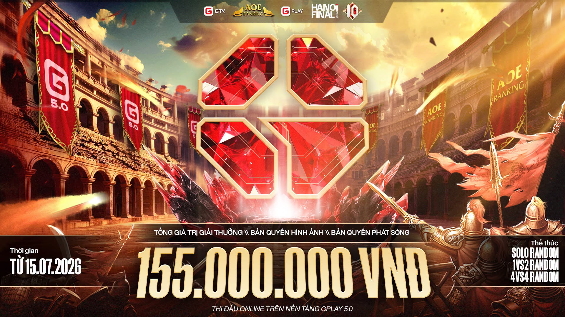 AoE Hanoi Final 2026 chính thức khởi tranh: Giải đấu kỷ niệm 10 năm phát triển nền tảng GPlay